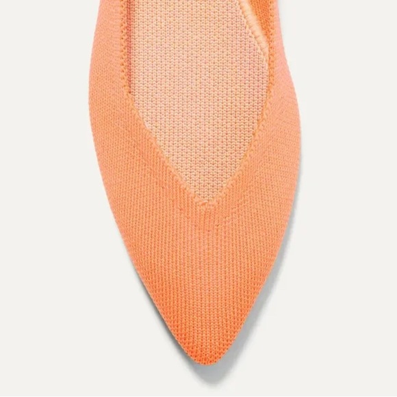 Rothy's Women's Classic Flats Slip-On Shoes "The Point" Tangerine - Picture 4 of 5